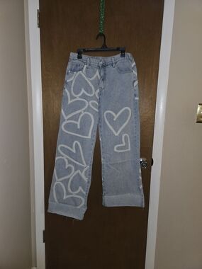 Oli And Hali Washes Heart Patchwork Jeans